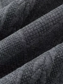 Men’s Textured Sweatshirt Turndown Collar Long Sleeve Retro Style Polo Jacket With Ribbed Cuffs And Hem