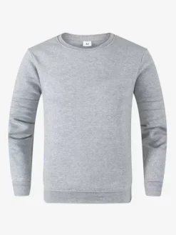 Men's Tops Solid Color Long Sleeve Loose T-Shirts