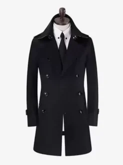 Men's Trench Coats Casual Light Apricot Chic Slim Fit Coats