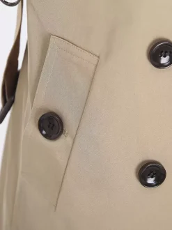 Men's Trench Coats Casual Light Apricot Chic Slim Fit Coats