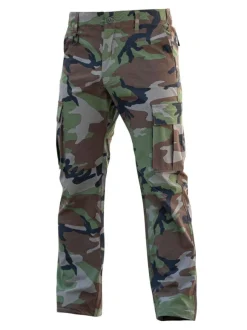 Men's Trousers Casual Irregular Camouflage Natural Waist tapered fit Hunter Green Men's Pants