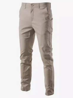 Men's Trousers Casual Natural Waist Straight Men’s Pants With Pockets
