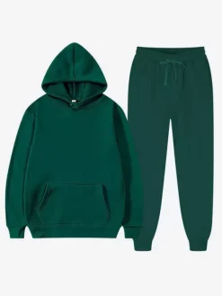 Men's Two Piece Sets Fleece Sweatshirt Men's Hoodie and Pants