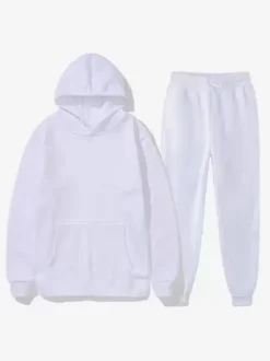 Men's Two Piece Sets Fleece Sweatshirt Men's Hoodie and Pants