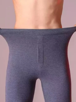 Men’s Warm Cotton Pants Fleece Lined Thermal Pants Unisex Leggings