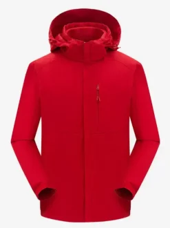 Men's Waterproof Hiking Jacket Casual Gray Coats