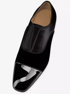 Men's Wedding Dress Oxford Formal Shoes Black Patchwork Square Toe Loafers