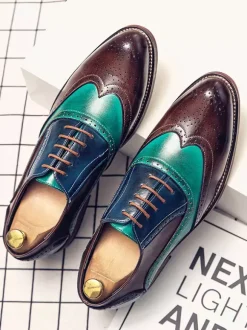 Men's Wingtip Oxford Prom Wedding Dress Shoes