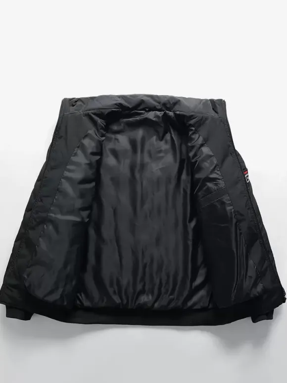 Men's Winter Coat Stand Collar Casual Warm Baseball Jacket