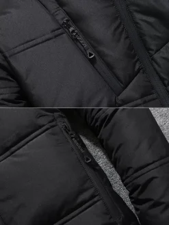 Men's Winter Jacket Short Thick Long Sleeve Warm Coat