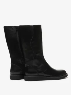 Men's Work Boots Cowhide Classic Black Knee High Boots