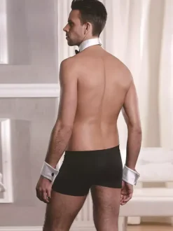 Men Waiter Butler Roleplay Sexy Costume Pants Night Club Wear