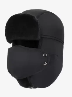 Men Warm Winter Hat Comfortable Windproof Dustproof Waterproof for Skiing Hat with Removable Mask
