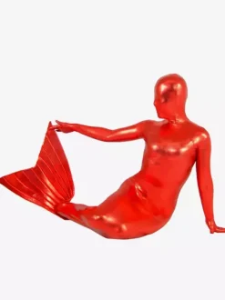 Mermaid Zentai Suits Gold Shiny Metallic Mermaid Suit