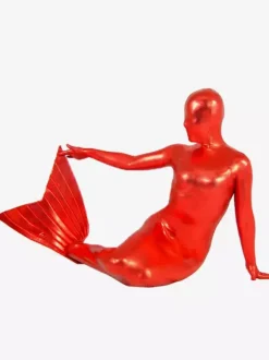 Mermaid Zentai Suits Fairy Tale Mermaid Style Shiny Metallic Zentai Suit
