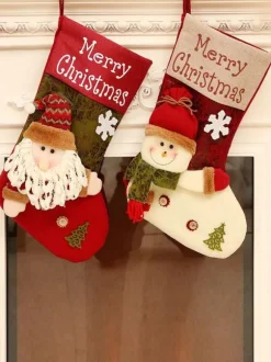 Merry Christmas Gift Santa Claus Lane Stocking-Reindeer