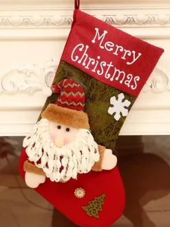 Merry Christmas Gift Santa Claus Lane Stocking-Reindeer