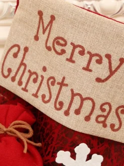 Merry Christmas Gift Santa Claus Lane Stocking-Reindeer