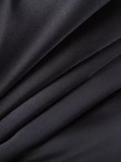 Mesh Sleeve Mini Dress For Women - Black Elegant Mock Neck Puff Skater - Spring Evening Cocktail 2026