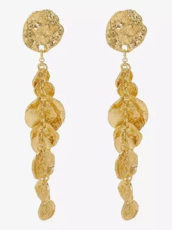 Metal Long Disc Drop Earrings For Women 2026