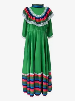 Mexican long skirt national costume Halloween Day of the Dead role play European and American stage big swing skirt