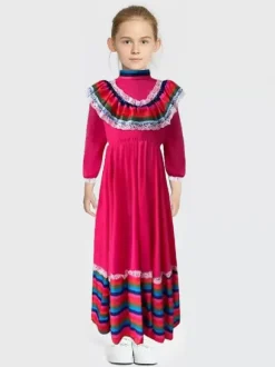 Mexican long skirt national costume Halloween Day of the Dead role play European and American stage big swing skirt