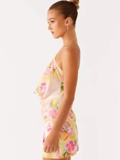 Midi Dress Floral Print Chiffon Chic Straps Neck Sleeveless Daily Summer Dresses
