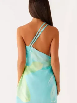 Midi Dress Floral Print Lace Up Backless Chiffon Chic Embellished Collar Sleeveless Dress