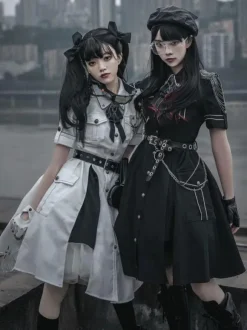 Military Lolita Dress Uniform Lolita Army Short Sleeves One Piece