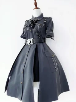 Military Lolita Dress Uniform Lolita Army Short Sleeves One Piece