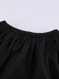 Military Blazer Skirt Set For Women Chic Two Piece Outfit - Black Vintage Stand Collar Slim Fit - Spring Party Wear 2026