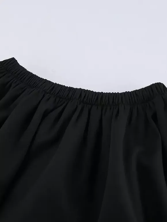 Military Blazer Skirt Set For Women Chic Two Piece Outfit - Black Vintage Stand Collar Slim Fit - Spring Party Wear 2026
