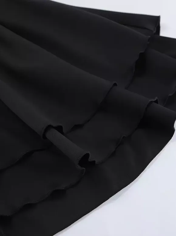 Military Blazer Skirt Set For Women Chic Two Piece Outfit - Black Vintage Stand Collar Slim Fit - Spring Party Wear 2026
