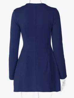 Minimalist Long Sleeve Mini Bodycon Dress For Women 2026