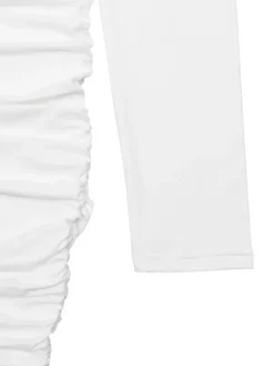 Modern Ruched Mini Dress With Deep V Neck For Women 2026