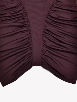 Modern High Neck Ruched Bodycon Backless Mini Dress For Women 2026