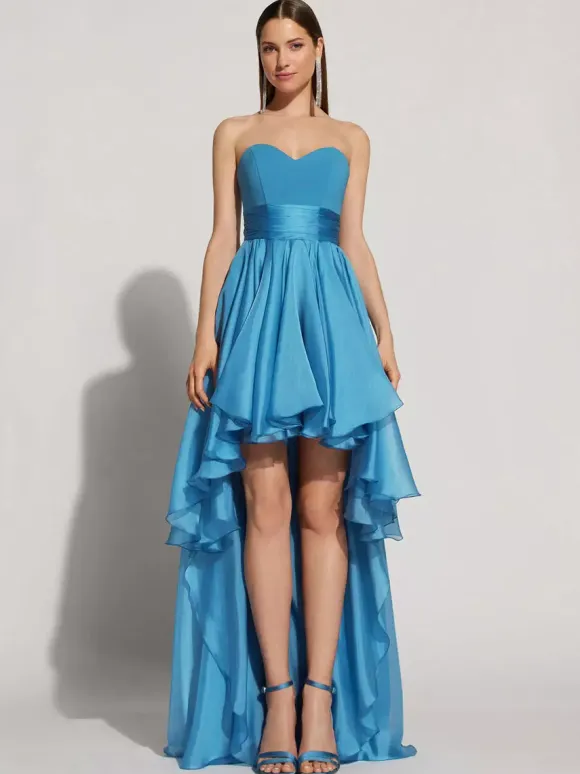 Modern Homecoming Dress Short A-Line Strapless Dresses Free Customization
