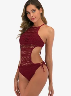 Monokini Swimsuits Cut Out Beach Swimwear For Women