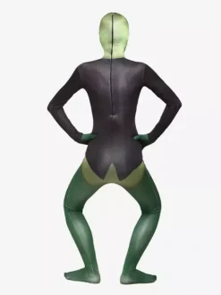 Monster Zentai Suits Adults Zentai Frog Suit Sexy Green Lycra Spandex Color Block Animal Full Body Costumes