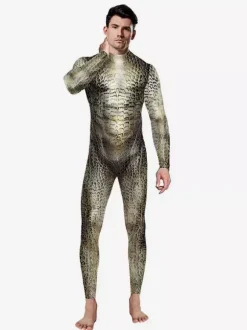 Monster Zentai Suits Men's Jumpsuit Zentai 3D Print Women Men Animal Snake Skin Pattern Sexy Jumpsuit Cosplay Costumes Skinny Party Bodysuit