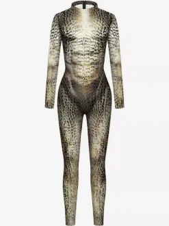 Monster Zentai Suits Men's Jumpsuit Zentai 3D Print Women Men Animal Snake Skin Pattern Sexy Jumpsuit Cosplay Costumes Skinny Party Bodysuit