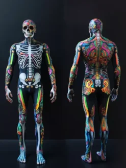 Monster Zentai Suits Skeleton Bodysuit Full-Body Costume For Adults Cosplay Jumpsuit