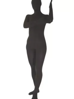 Morph Suit Black Lycra Spandex Fabric Zentai Suit Unisex Full Body Suit