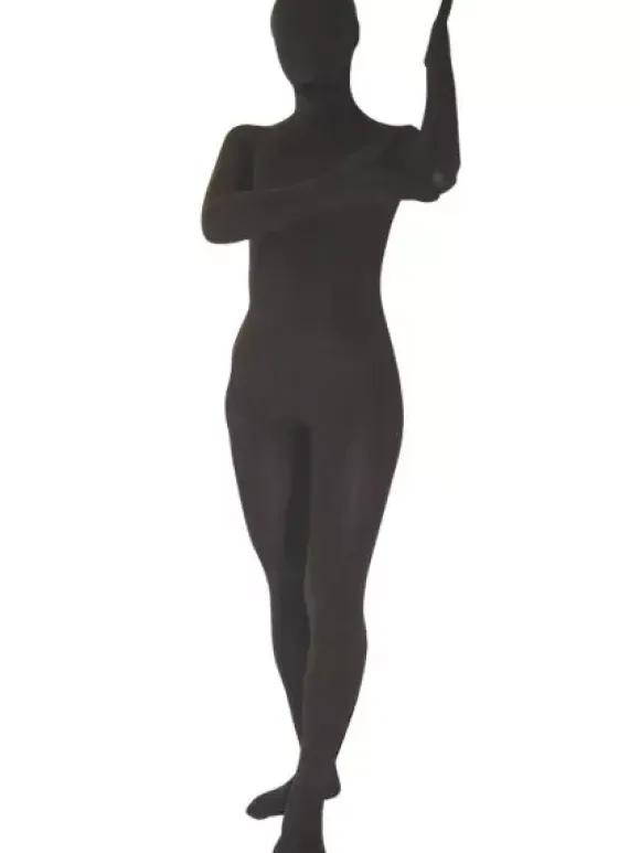 Morph Suit Black Lycra Spandex Fabric Zentai Suit Unisex Full Body Suit