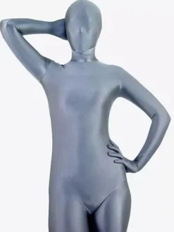 Morph Suit Grey Lycra Spandex Zentai Suit