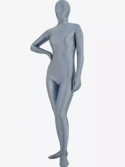 Morph Suit Grey Lycra Spandex Zentai Suit