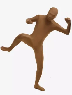 Morph Suit Light Brown Lycra Fabric Spandex Zentai Suit Unisex Full Body Suit