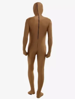 Morph Suit Light Brown Lycra Fabric Spandex Zentai Suit Unisex Full Body Suit