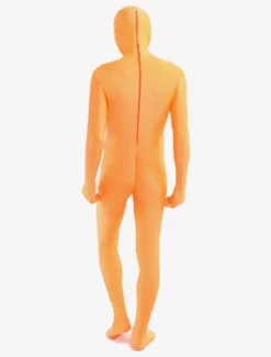 Morph Suit Orange Lycra Spandex Fabric Zentai Suit Unisex Full Body Suit