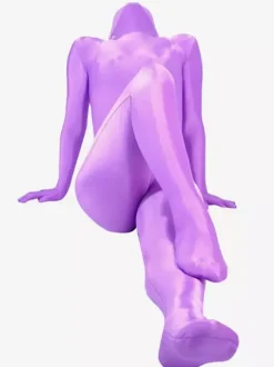 Morph Suit Purple Lycra Spandex Fabric Zentai Suit Unisex Full Body Suit